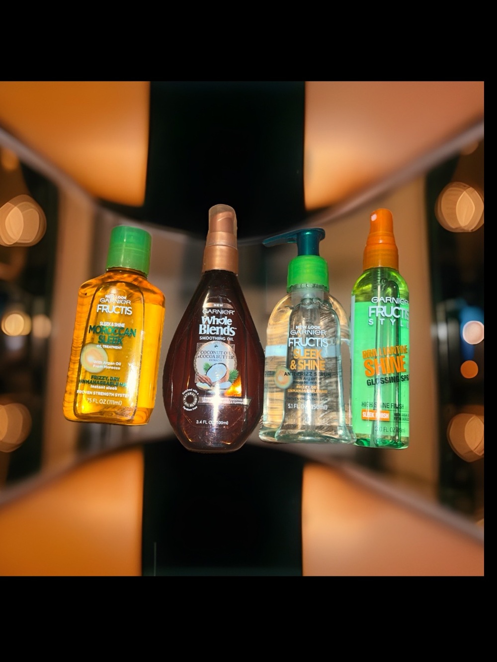 Garnier Hair Serum-Shine Glossing- Smoothing Oil- Sleek & Shine Haircare Bundle